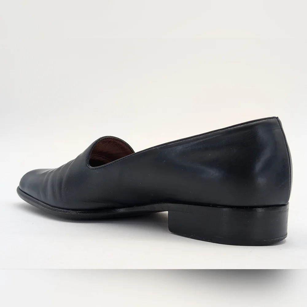 COACH Made In Italy Women's Size 6M Classic Navy Genuine Smooth Leather Loafers - Picture 7 of 17